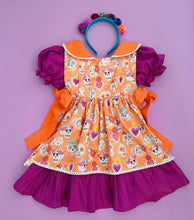 Cargar imagen en el visor de la galería, Vestido Dia Muertos/Naranja Modelo 1951