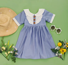 Cargar imagen en el visor de la galería, Vestido Azul-Lila Modelo 1947