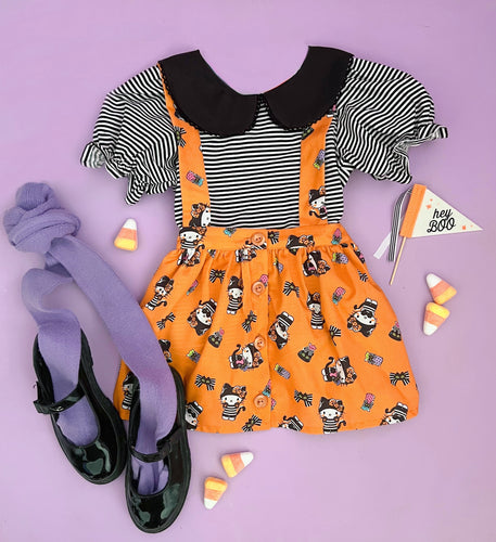 Falda y Blusa Kitty Halloween Mod 1955