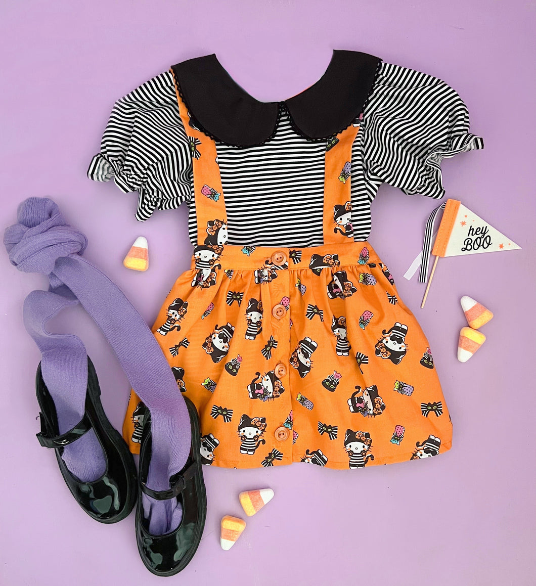 Falda y Blusa Kitty Halloween Mod 1955
