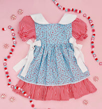 Load image in gallery viewer, Vestido Candy Cane/Azul Mod 1951