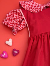Load image in gallery viewer, Vestido Mod 1950 C/Blusa Rojo/Cuadros