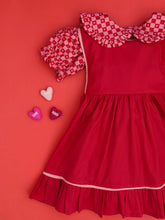 Load image in gallery viewer, Vestido Mod 1950 C/Blusa Rojo/Cuadros