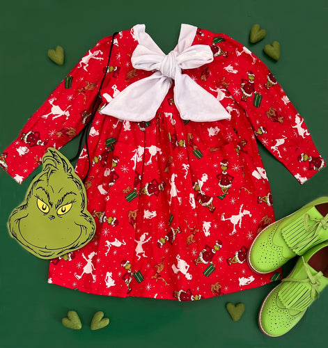 Vestido Grinch/Rojo Mod 1965