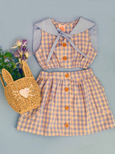 Cargar imagen en el visor de la galería, Falda y Crop Top Cuadros Lila/Melon Mod 1957