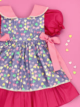 Load image in gallery viewer, Vestido Corazones/Lila Mod 1951