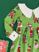 Load image in gallery viewer, Vestido Retro Christmas/Verde Mod 1966