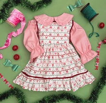 Load image in gallery viewer, Vestido Mod 1950 C/Blusa Lazos