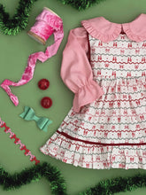 Load image in gallery viewer, Vestido Mod 1950 C/Blusa Lazos