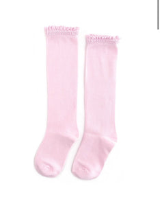 High lace socks Color Pastel Pink