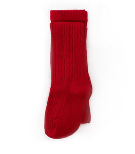 Color True Red Knit Leggings