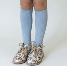 Load image in gallery viewer, Steel Blue knitted socks