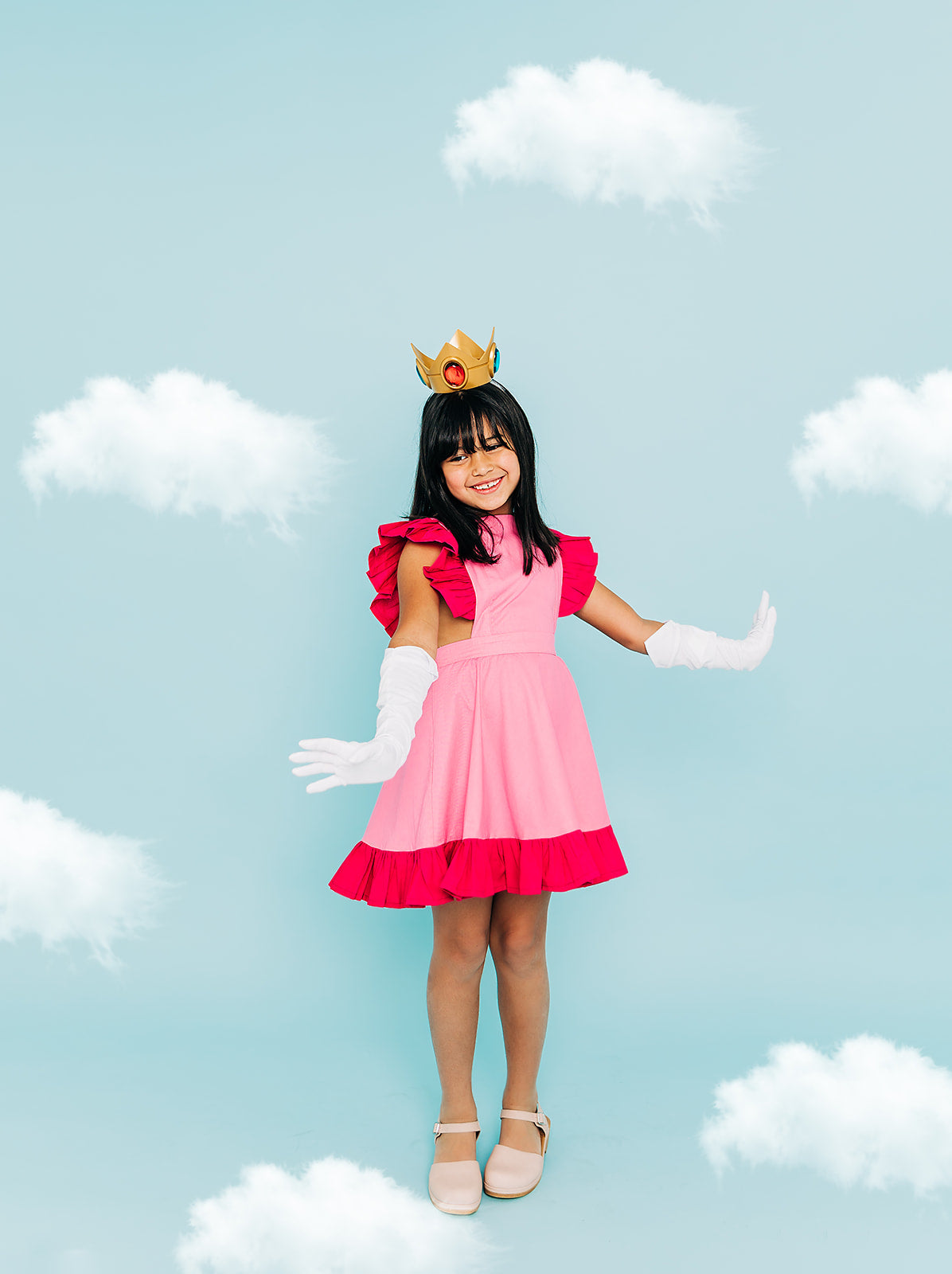 Costume Princesa Peach Vestido FSMKTZ Disfraz De Vestido De