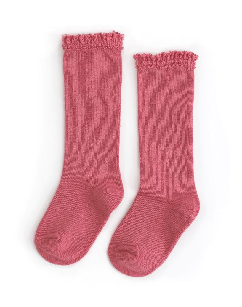Strawberry Color Lace Socks