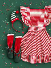 Load image in gallery viewer, Red Striped Dress-Bl Mod 1941