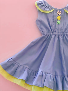 Vestido Azul-lila Modelo 1962