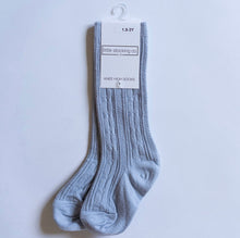 Load image in gallery viewer, Steel Blue knitted socks